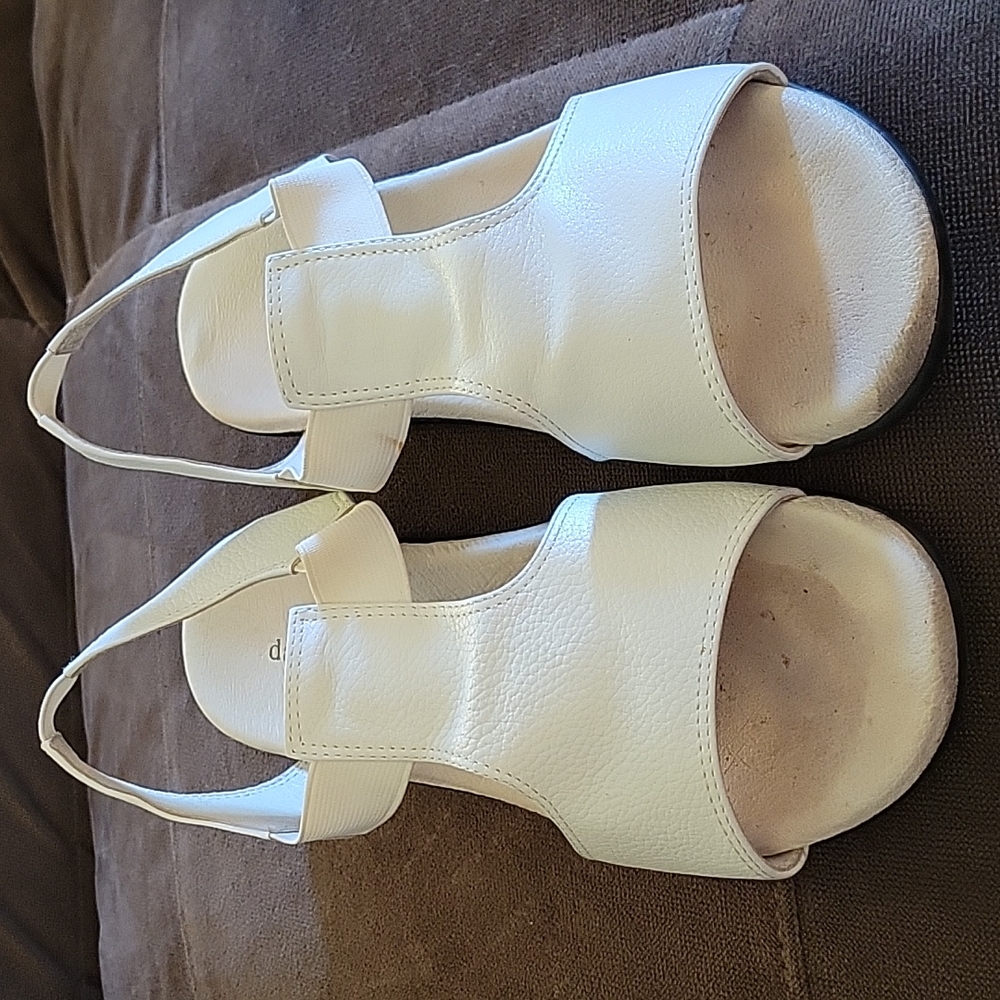 White sandals